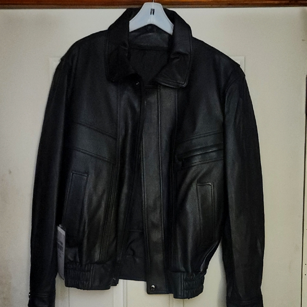 Men's Black Leather Jacket
